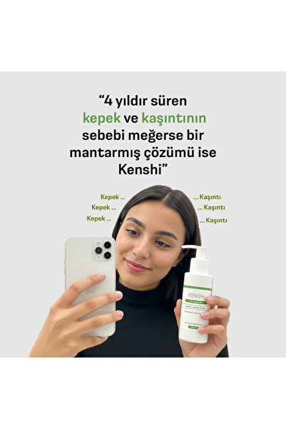 Kenshi Kepek Karşıtı Jel - Anti Dandruff Kaşıntı ve Pullanma Karşıtı, Yatıştırıcı 100 Ml