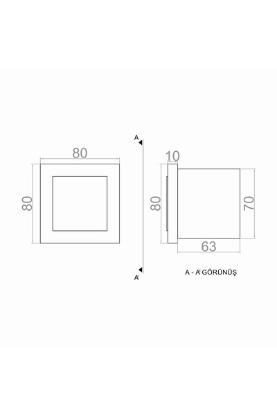voxlamp lighting solutions Ledli Merdiven Duvar Aplik 8x8 cm