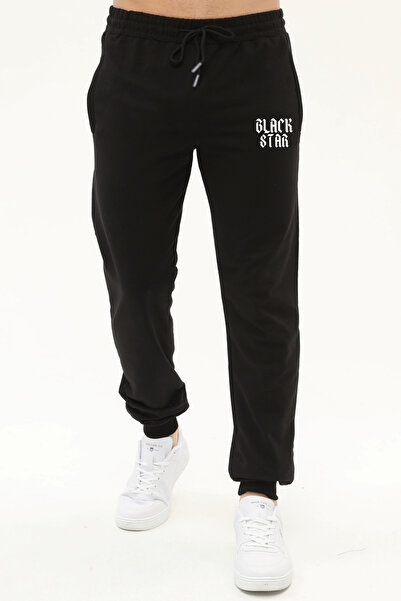 DEEPSENCE Erkek Siyah Eşorfman Altı Slim Fit Dar Kesim Jogger