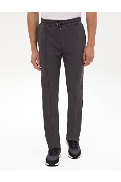 Pierre Cardin Antrasit Slim Fit Nervürlü Düz Paça Eşofman Altı 50317659-VR006