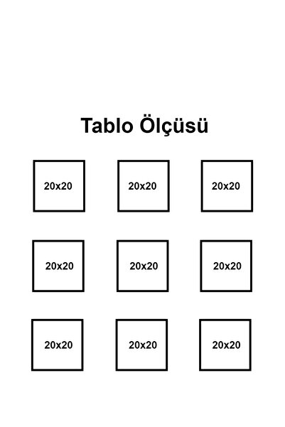 Wooden Factory 9 Adet Siyah Çerçeve Seti – 20x20 Cm (Dış Ölçü) Kare Duvar Dekoru Ve Ayaklı Fotoğraf Çerçevesi