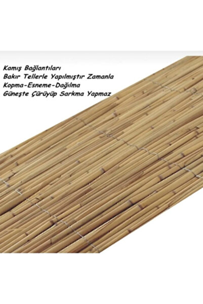 Afyonkarahisardan TEL DOKUMA Kamış Çit Bambu Hasır Yükseklik 2,00 Metre En 5,00 Metre Doğal Kamış Gölgelik 2x5 Metre
