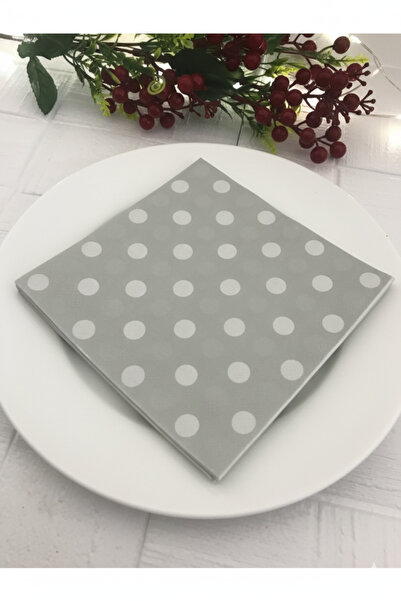 Deniz Party Store Серветка з сірим малюнком 33 см 33 см