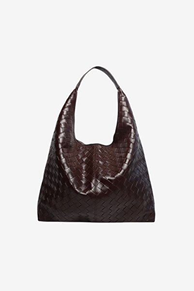 MARSEPTUN Milan Örgü Dokulu Acı Kahve Mat Çanta