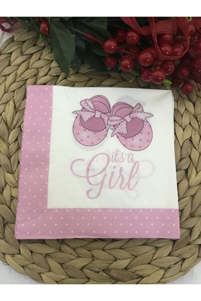 Deniz Party Store Its A Girl's Booties Χάρτινος Χαρτοπετσέτας 20 Τεμαχίων