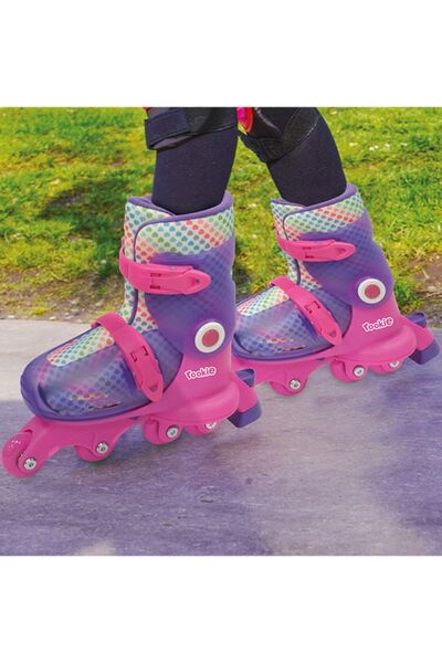 SCOWETTO Ayarlanabilir Dönüşen Tekerlekli 2 In 1 Twisty Paten - Mor