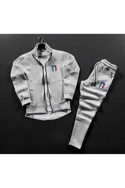 ByFourMan Чоловічий гідрокостюм з принтом "Париж" з сірим верхом і спідньою білизною