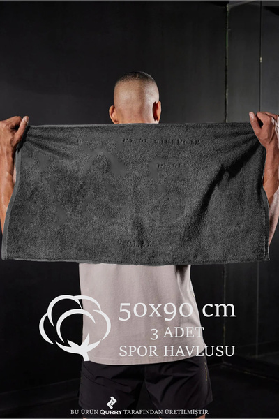 QURRY 3 бавовняні спортивні рушники розміром 50x90 см | Рушник для спортсменів, рушник для фітнесу, рушник для тренувань