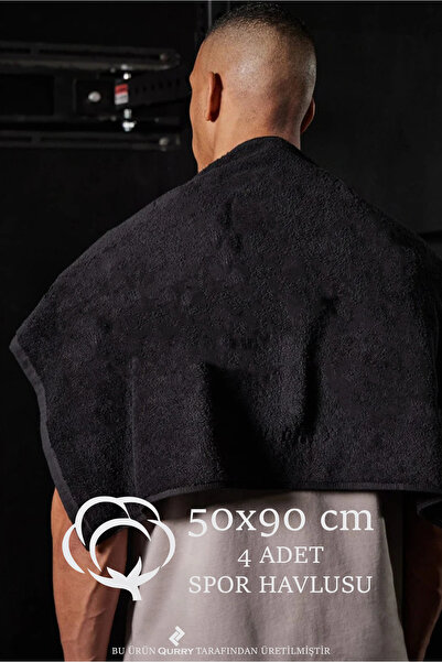 QURRY 4 бавовняні спортивні рушники розміром 50x90 см | Рушник для спортсменів, рушник для фітнесу, рушник для тренувань