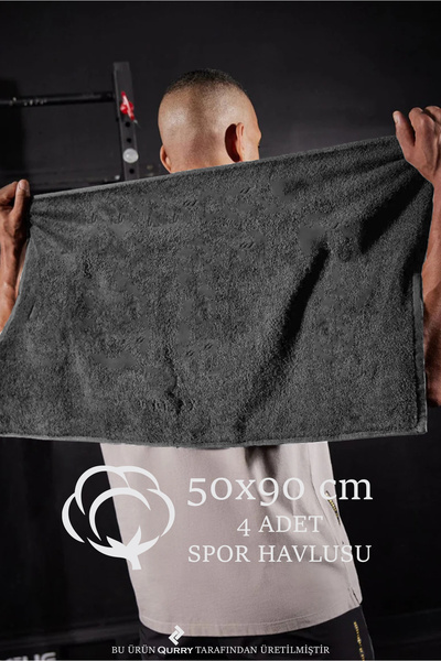 QURRY 4 бавовняні спортивні рушники розміром 50x90 см | Рушник для спортсменів, рушник для фітнесу, рушник для тренувань