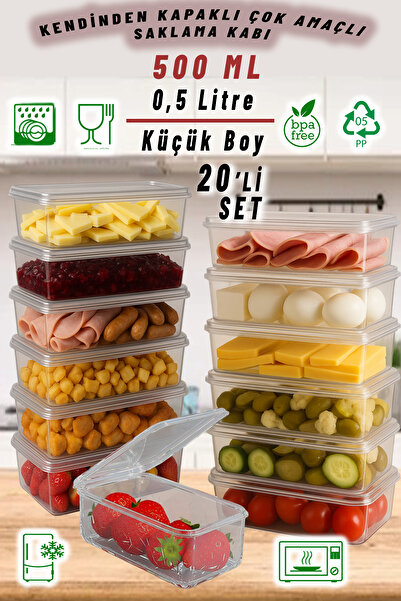 Ezupack 20 Pieces Self-Covering Microwave Freezer Deep Freezer Organizer Stor...