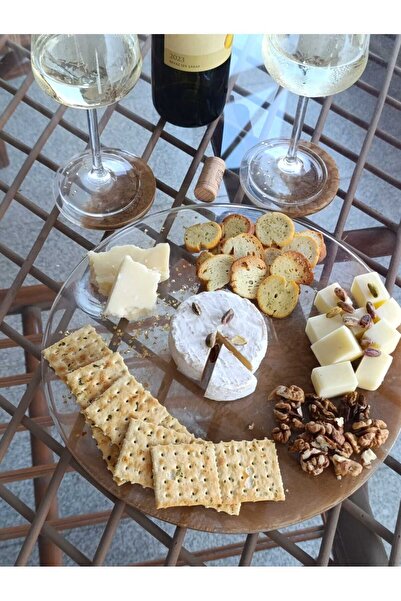 karelim home SUNUM TABAĞI 30CM(SUPLA) ve 2 Lİ BARDAK ALTLIĞI TAKIMI EPOKSİ (r...