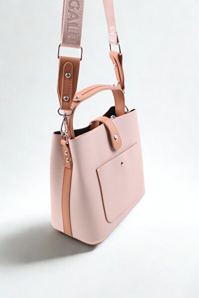 GALB LEATHER New Season Women's Shoulder Bag - 4 Compartments, Adjustable Wide Strap, 22X20 cm Akl2055