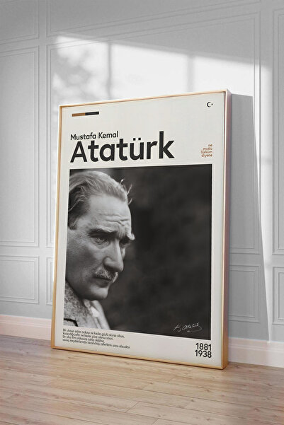 Bugucreative Atatürk Çerçevesiz Poster,Mustafa Kemal Atatürk Poster,Tablo Ölçülerinde Çerçevesiz Poster