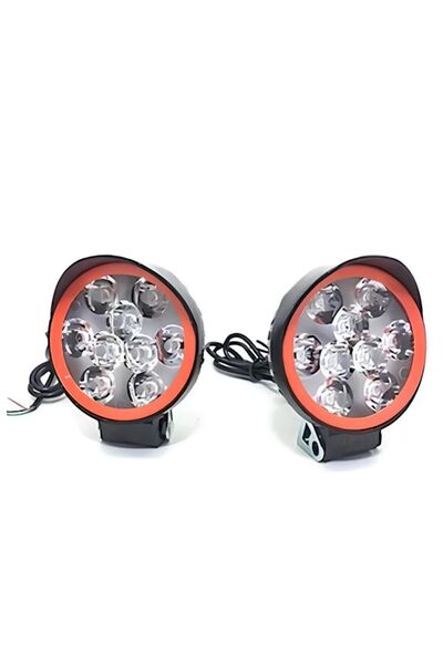 ASTRA LED 2 adet 2 Modlu Motosiklet LED Far Takımı – Flash Modu - Beyaz Işık (12V)