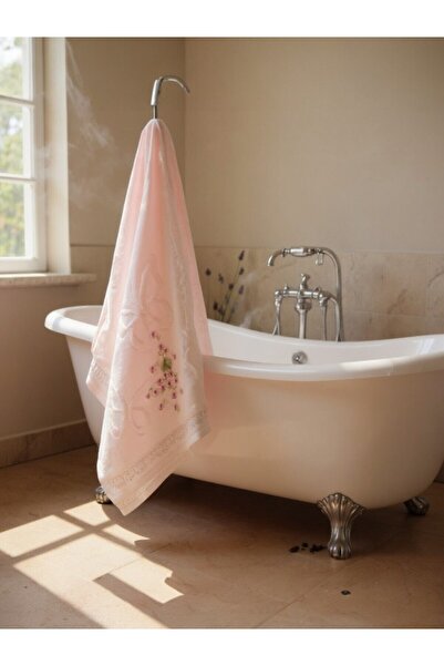 Özdilek Jasmin Velvet White 100% Cotton Soft Patterned Towel 50×90