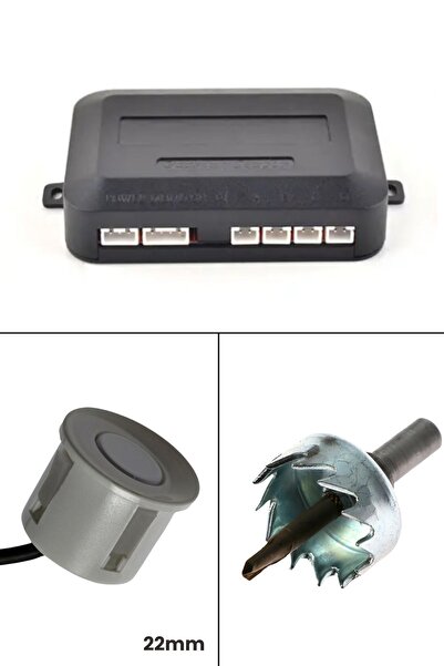 Baghes Sesli Araç Park Sensörü – 22 mm Gri Göz, Bip Ses Uyarı