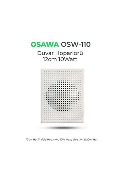 Universal Osawa OSW-110 Hat Trafolu 100V Duvar Hoparlörü (OSW-110)