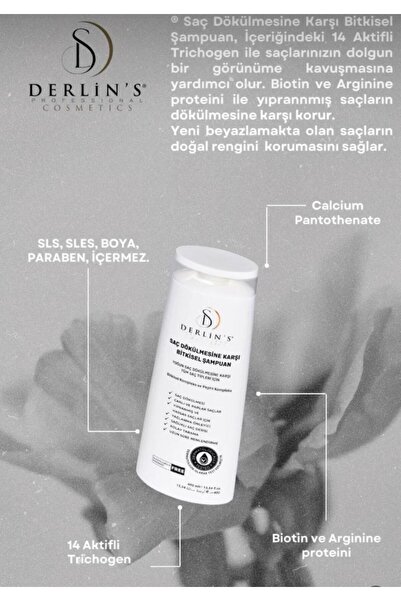 Derlin's Professional Cosmetics Saç Dökülmesine Karşı Bitkisel Şampuan