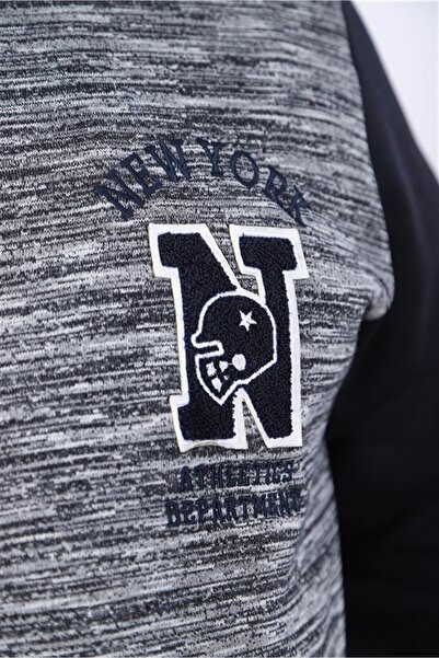 Starbattal Ανδρικό παλτό κολλεγίου μεγάλου μεγέθους 22728 ΣΚΟΥΡΟ ΜΠΛΕ