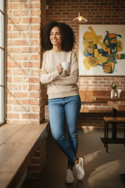 DK DAKSEL Speciální produkt Dámská mikina Regular Fit Stone