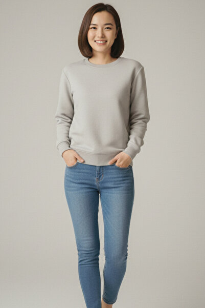 DK DAKSEL Ειδικό προϊόν Γυναικείο φούτερ Regular Fit Grey