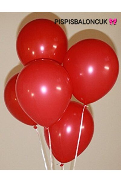 PISPISBALONCUK 15’li Balon Seti Kırmızı Balon Parti Süsleme Balonları