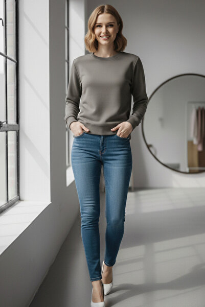 DK DAKSEL Ειδικό προϊόν Γυναικεία φούτερ καπνιστή κανονικής εφαρμογής