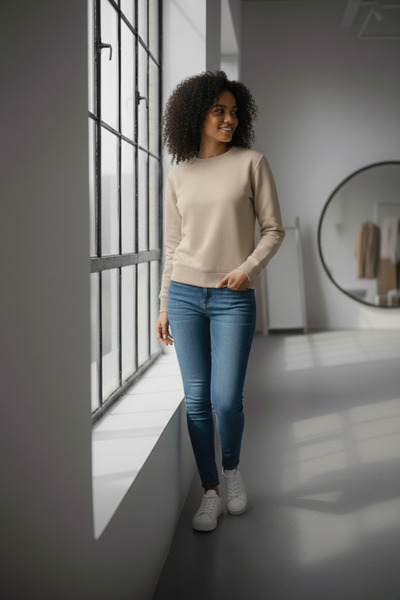 DK DAKSEL Speciální produkt Dámská mikina Regular Fit Stone