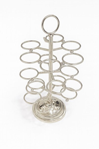 ALMASA MS-4912s 12-hole silver stainless steel coffee cup holder without coffee cups