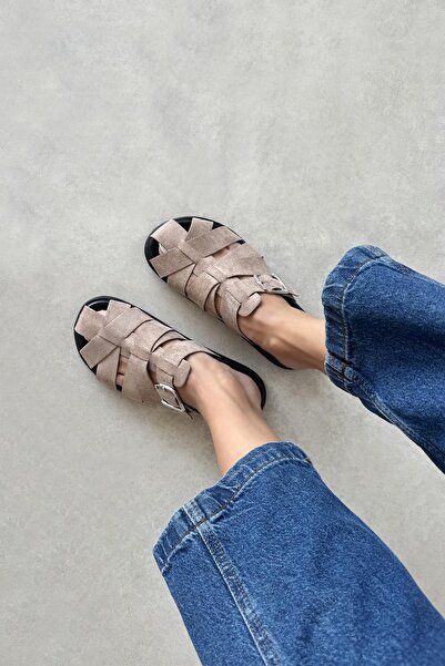 STRASWANS Mora Γυναικείες Παντόφλες Suede Daily Comfort Mink
