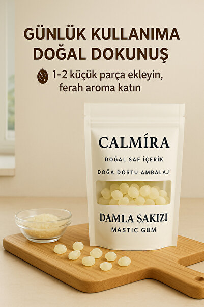 CALMİRA Damla Sakızı 1. Kalite Doğal - Sakız Adalarından 10 gr - iri boy
