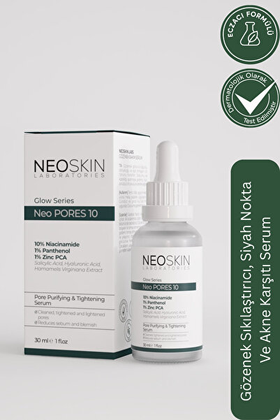 NEOSKIN Gözenek Sıkılaştırıcı, Siyah Nokta Ve Akne Karşıtı Serum (10% NİACİNA...