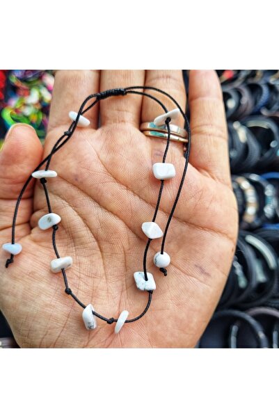 Wild Bracelets Bratara de picior cu pietre semipretioase, howlit
