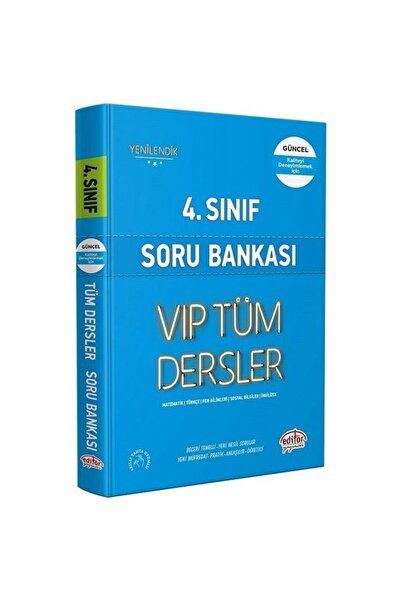 Genel Markalar Editör 4.Sınıf Tüm Dersler Vıp Soru Bankası Mavi