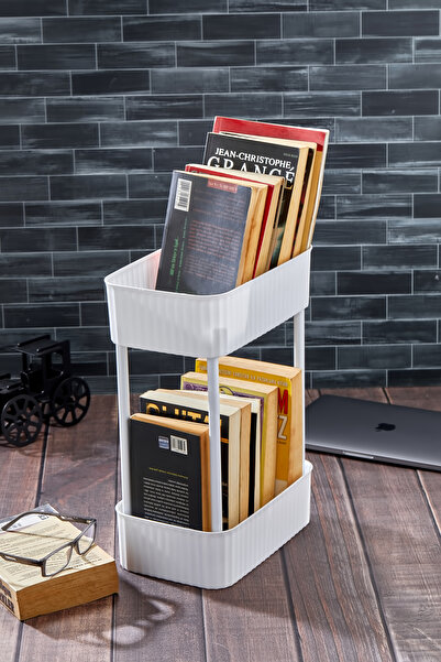 VİP LİFE HOME Vlh-easy 2 Katlı Masaüstü Çok Amaçlı Raf Kitaplık Organizer Düzenleyici (TEKERLEKSİZ)