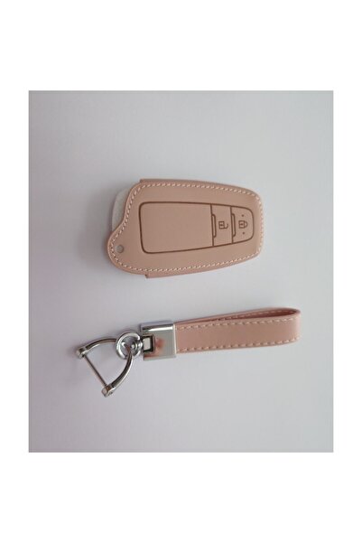 VTH Husă cheie pentru Toyota Prius Camry Corolla C-HR CHR RAV4 Prado, 2 butoane, roz