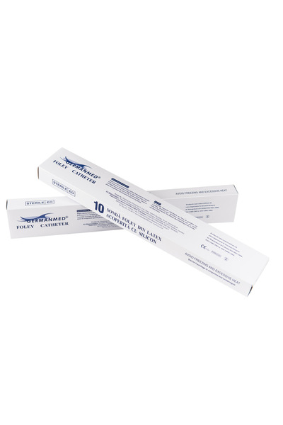 Germanmed 2-way Foley urinary catheter CH-12, made of silicone-coated latex, 30 ml balloon