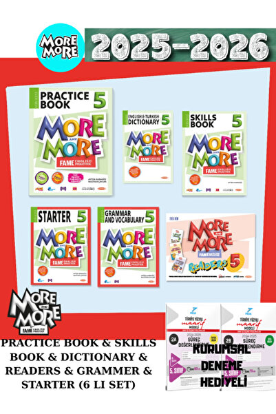 Fenomen Yayıncılık 5.Sınıf More And More Practice Book / 6'Lı Set / 2025 - 2025 / YENİ