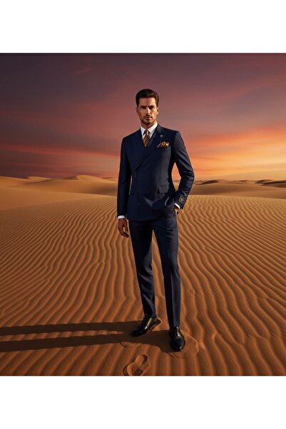 ilayda emir Special Design Zippered Dark Blue Suit