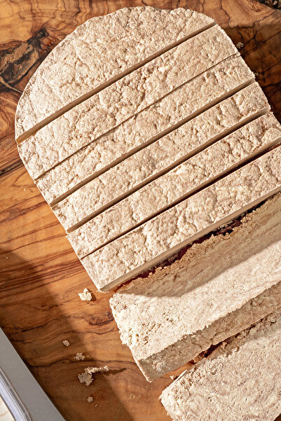 BERCEKIZ SERVET ŞEKERLEME Rafine Şeker Ilavesiz - Kakaolu Taze Tahin Helvası 400 gr