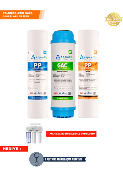 aquafit Su Arıtma Filtresi – Açık Kasa 3’lü Ön Filtre