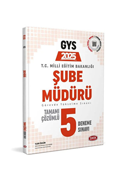 Data Yayınları 2025 GYS MEB Şube Müdürü Tamamı Çözümlü Deneme Sınavı Seti