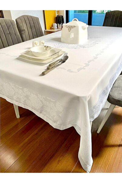 LİMAY Față de masă din țesătură teflon rezistentă la lichide - țesătură specială rezistentă la lichide - aspect de dantelă