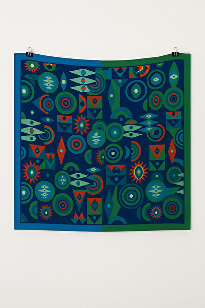 AGAPI وشاح باندانا ملون منقوش على شكل عين