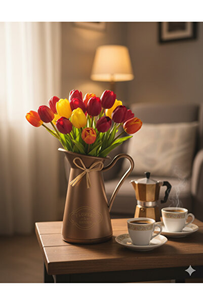 Atak Hediyelik Dekoratif Italyan Vazo Plastik 16x13cm