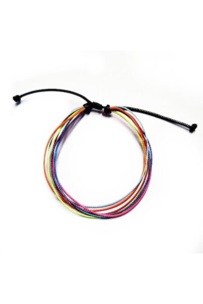 Wild Bracelets Bratara reglabila din mai multe snururi cerate, Rainbow by