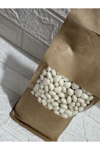 Neşeli Atölyem سكر دراجيه على شكل قلب أبيض اللون 500 جرام