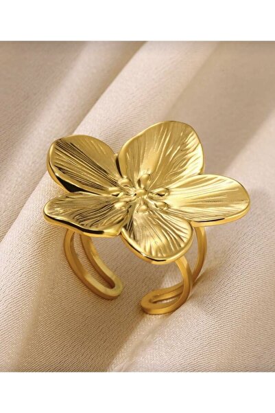monalisatoka Kadın Gold Çiçek Ayarlanabilir Yüzük