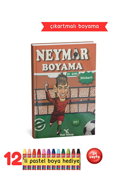 Pembe Yayınevi Erkek Çocuk Boyama Kitabı - Neymar Futbolcu Boyama Kitabı